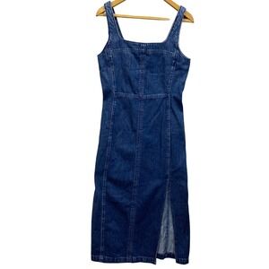 LOFT Blue Denim Midi Dress